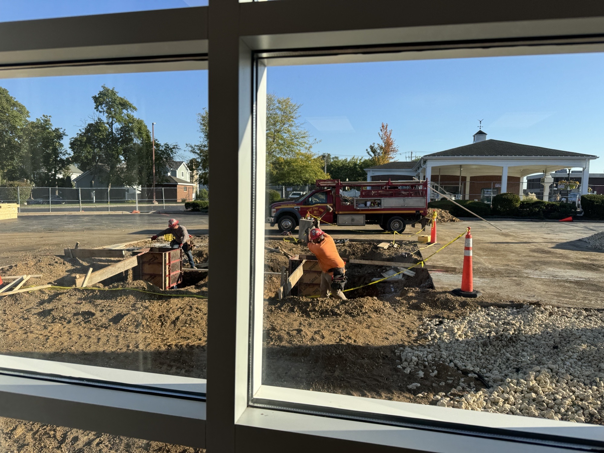 Setting up to pour footings