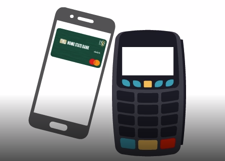 Safe and secure using digital wallet.  Store your debit card information on your cell phone and pay using encrypted data.